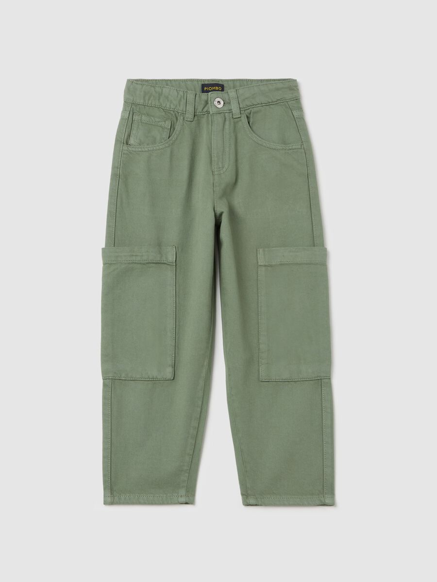 Cargo jeans in cotton_0