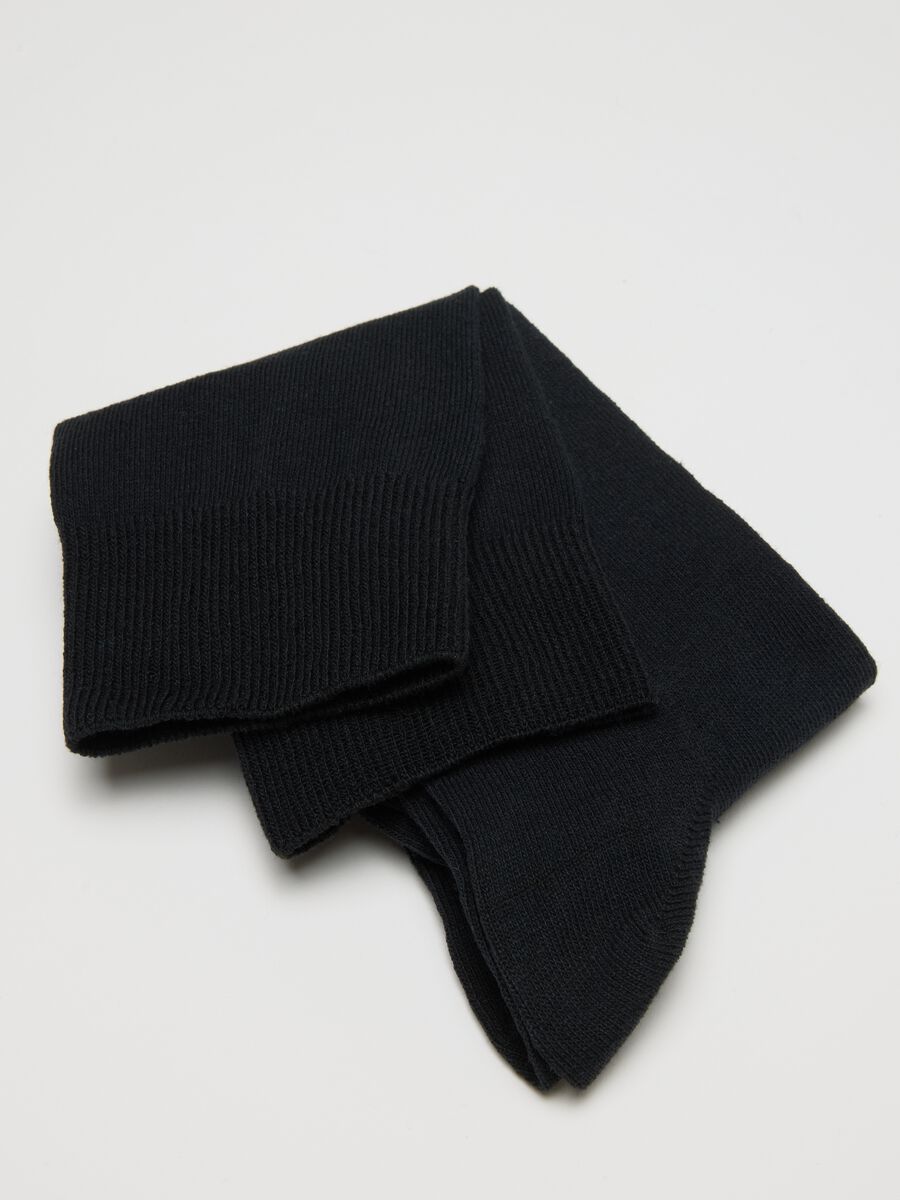 Bipack calze in misto cotone nere elasticizzate_1