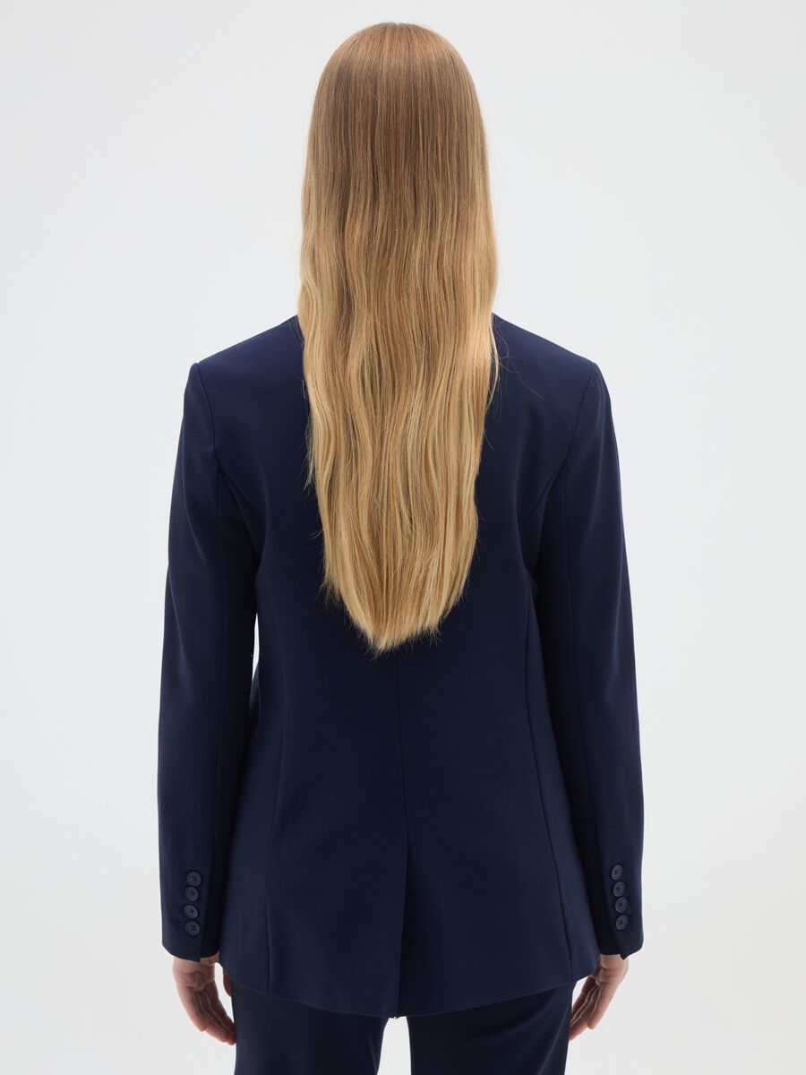 Blazer in tessuto elasticizzato blu regular fit_2