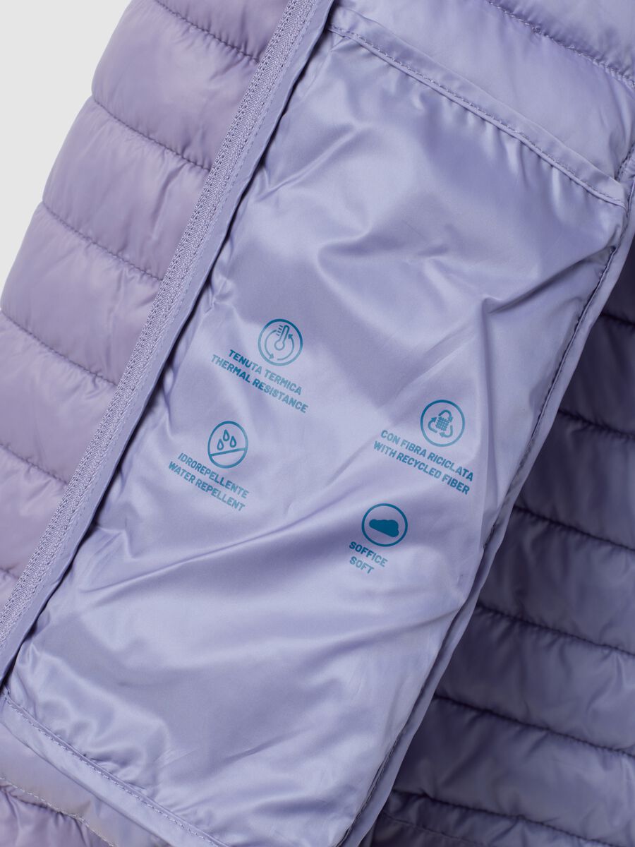 Girls' Regular Fit Mixed Purple Jacket_2