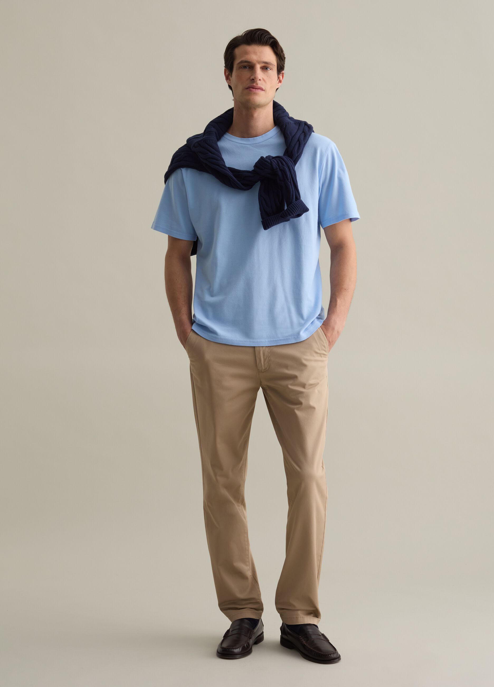 Solid colour cotton T-shirt