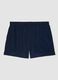 Blue swim shorts with elasticated waistband_0