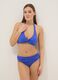 Blue stretch-fabric bikini top_1