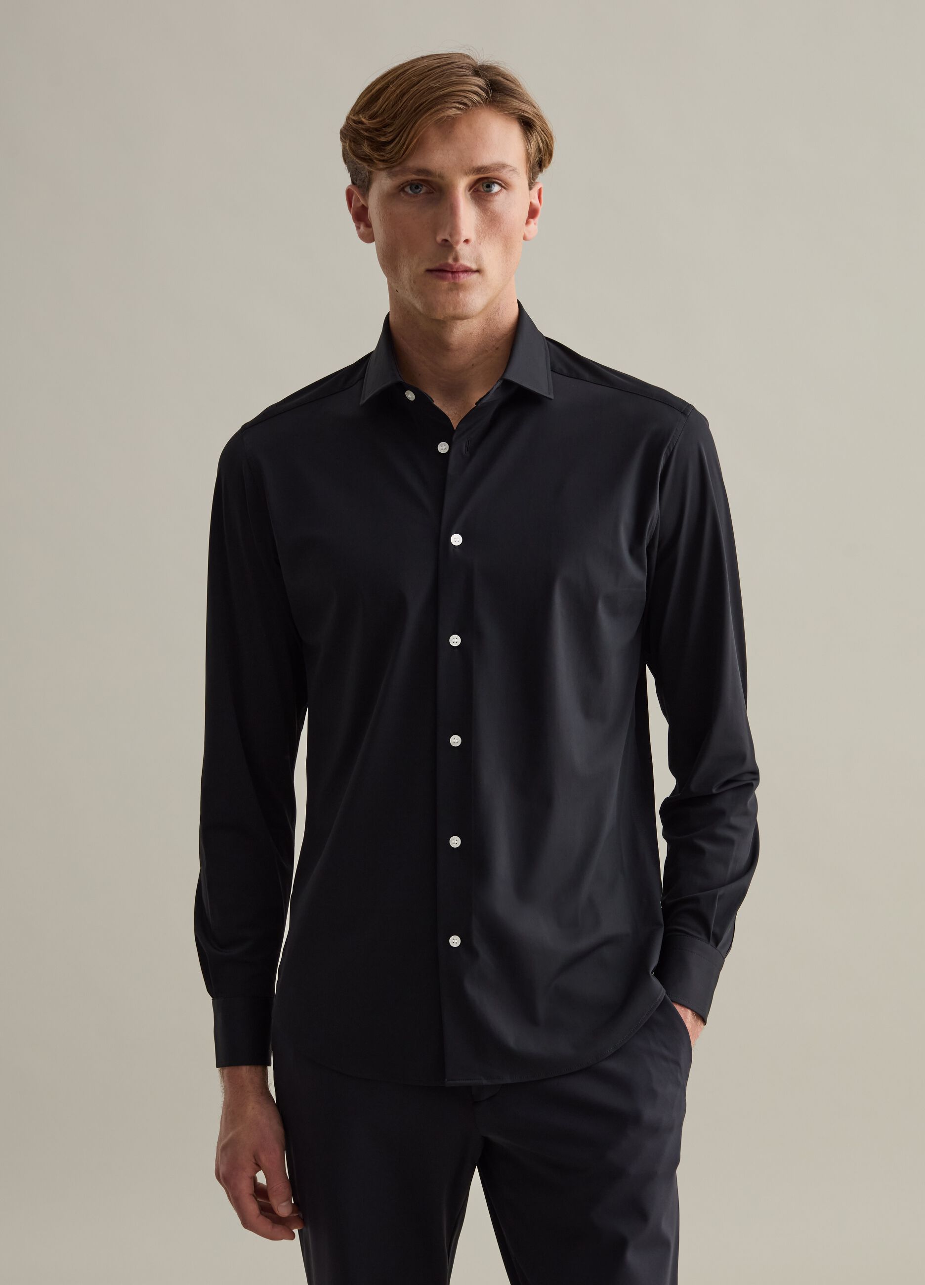 Camicie Slim Fit da Uomo Casual Eleganti Elasticizzate OVS