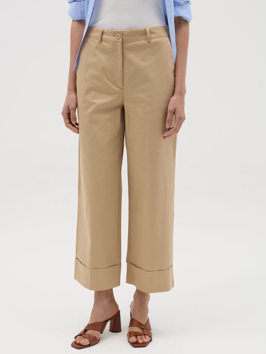Wide-leg chino trousers_1