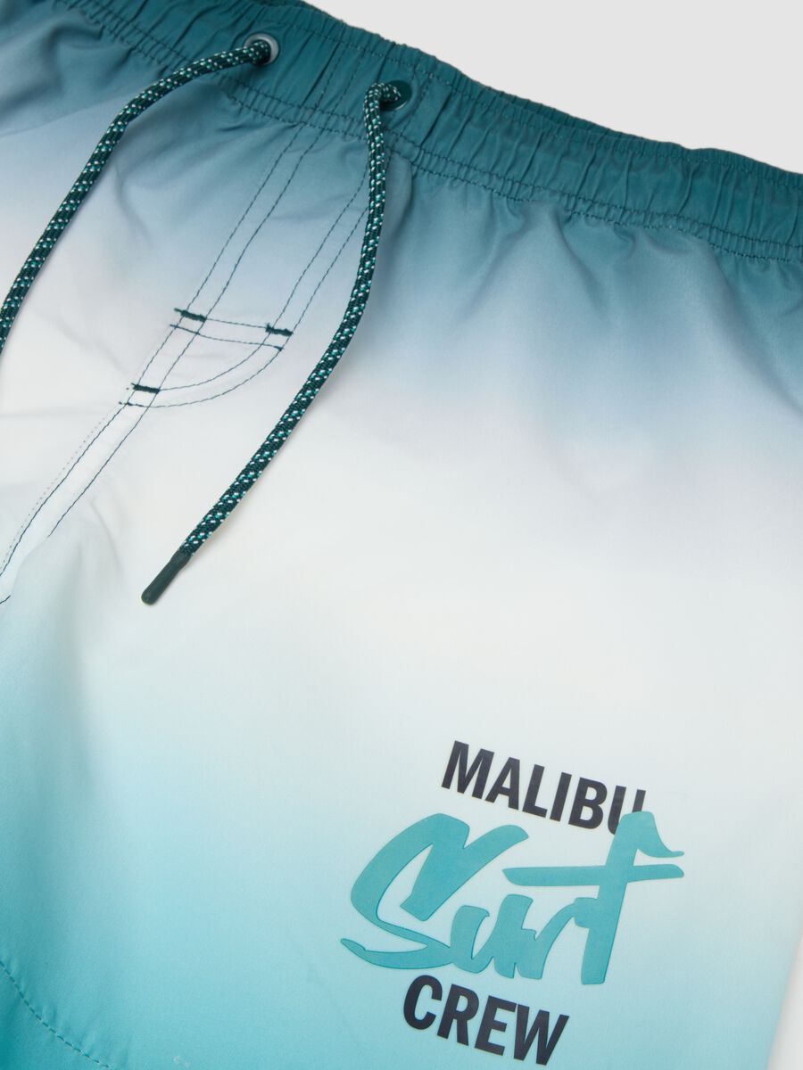 Boys&rsquo; blue ombr&eacute; swim shorts with drawstring_2