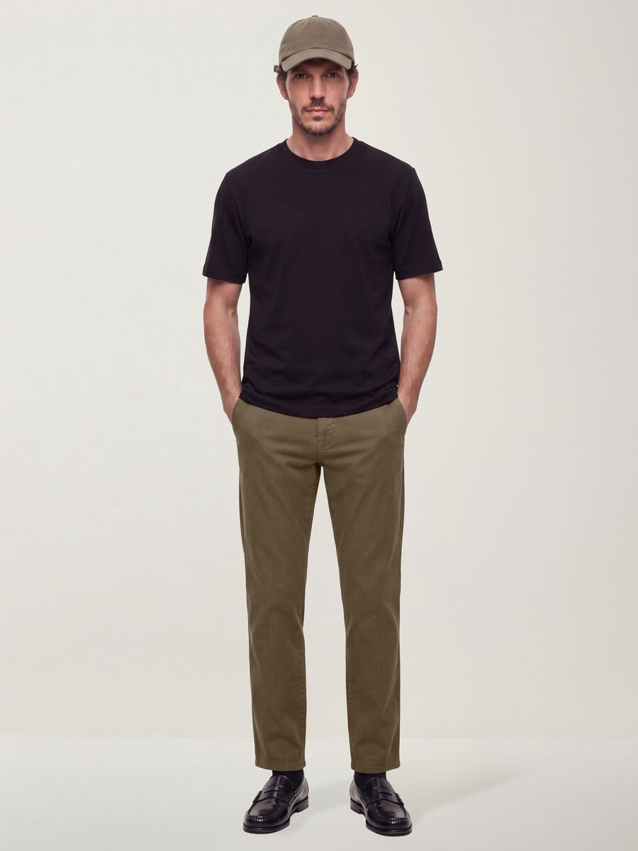 Men&rsquo;s black pure cotton regular-fit short-sleeve T-shirt_2