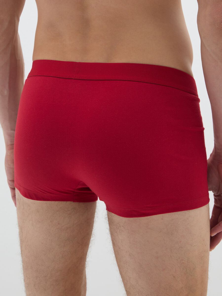 Red Christmas boxers in pure cotton regular fit with print_2