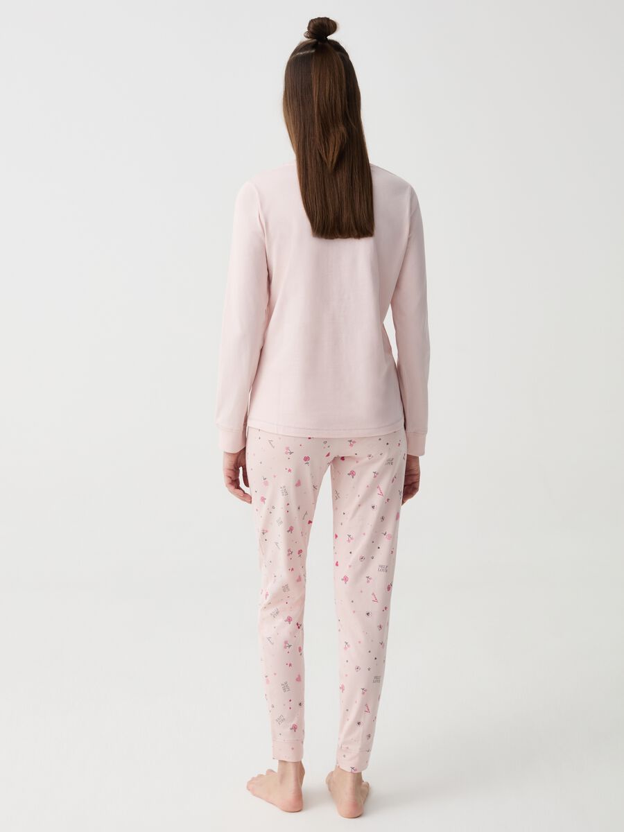 Organic cotton pyjamas with love print_2