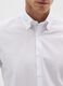 White Cotton Blend Slim Fit Easy Iron Shirt_1