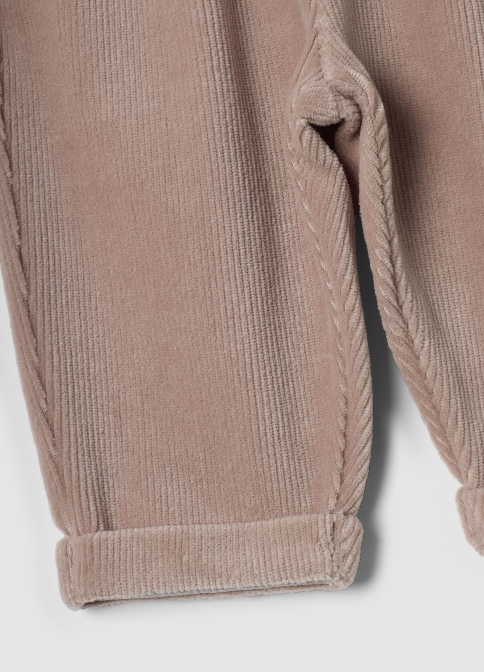 Brown organic cotton-blend trousers