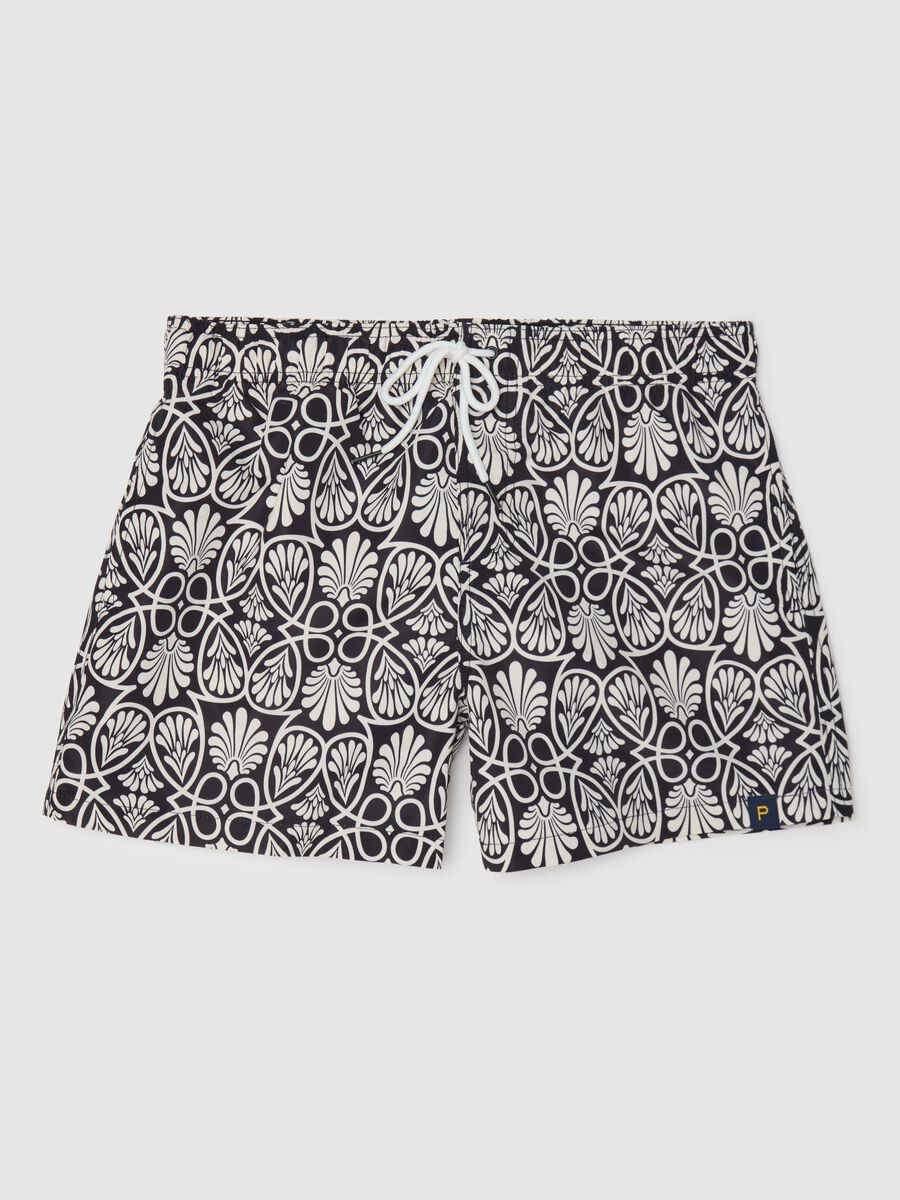 Men's boxers in multicoloured fabric with floral pattern and regular fit_4