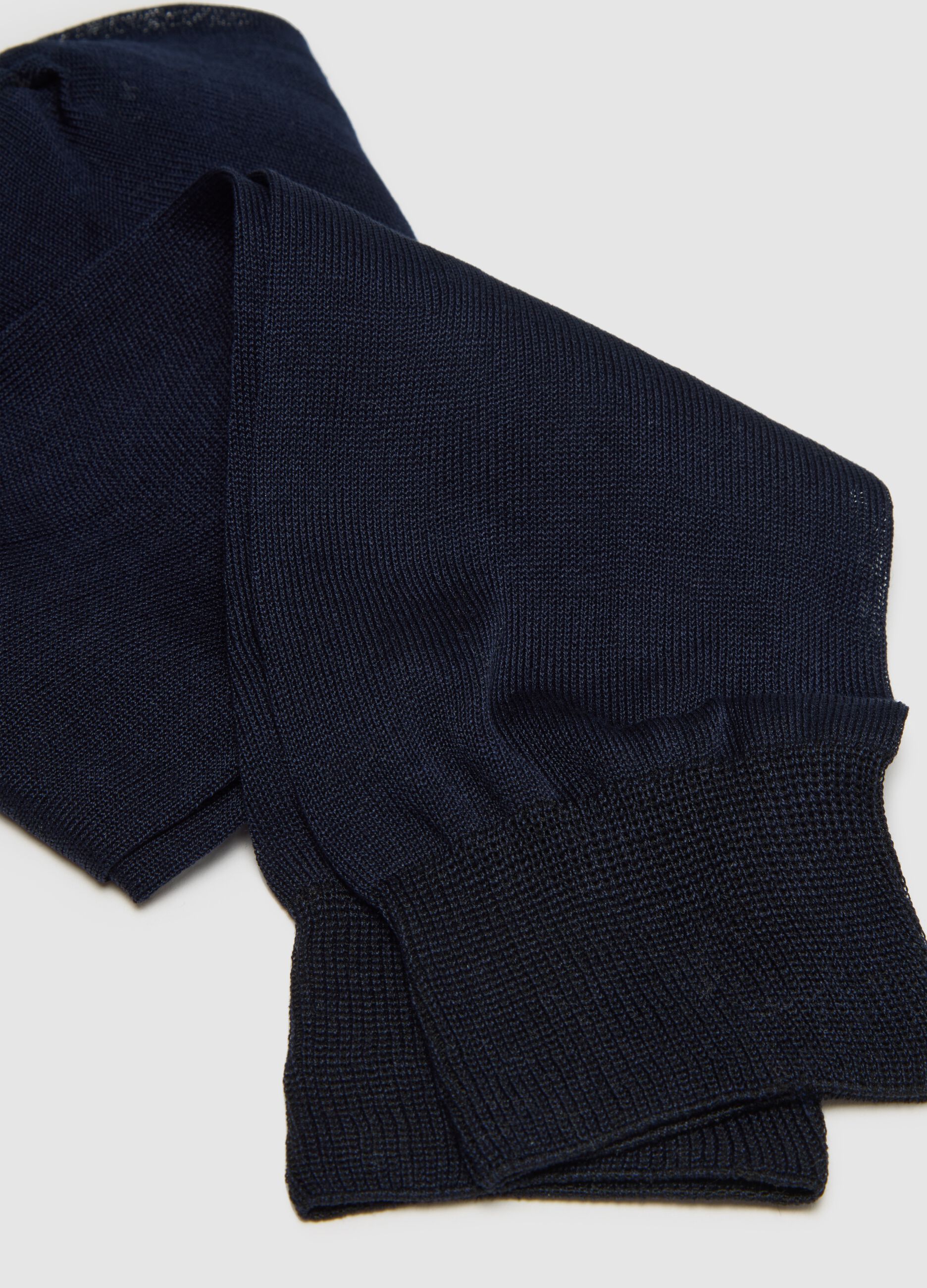 Blue Pure Cotton Socks Tripack