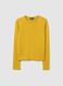 Yellow crew neck fitted jumper_4