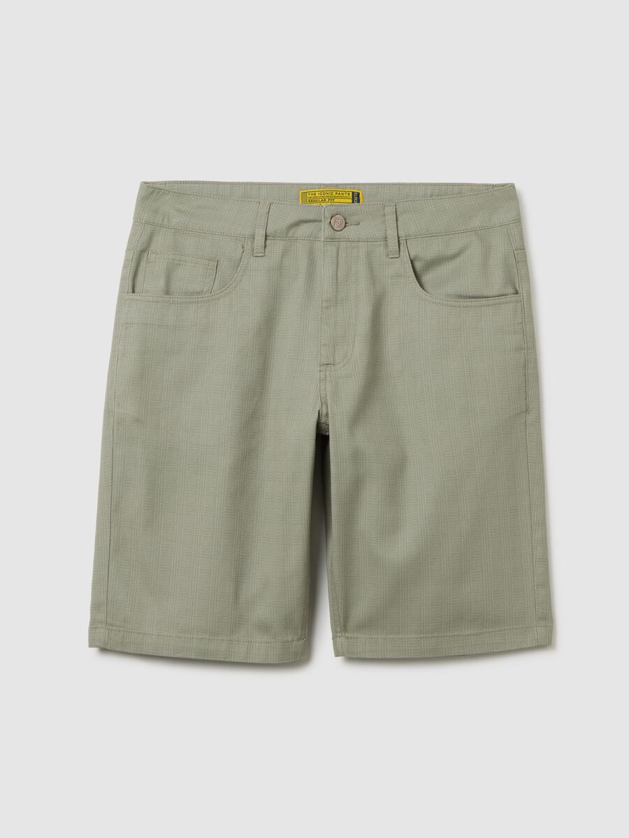 Men's Green Regular Fit Pure Cotton Shorts_4