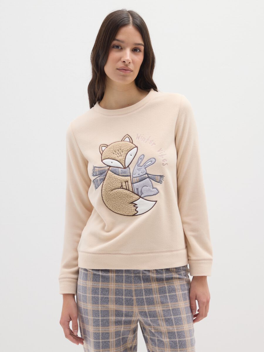 Beige Check Pyjamas_1