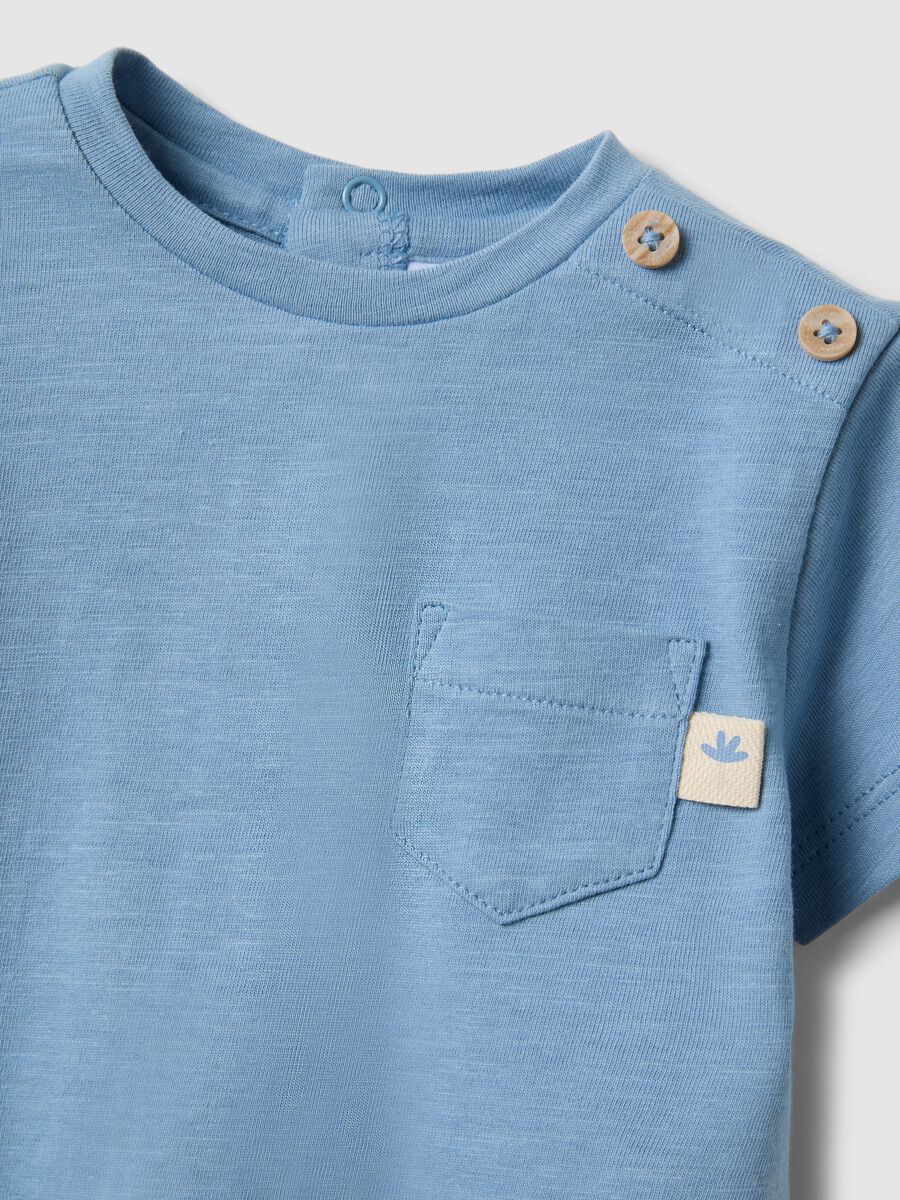 Set per bimbi in puro cotone azzurro regular fit_2