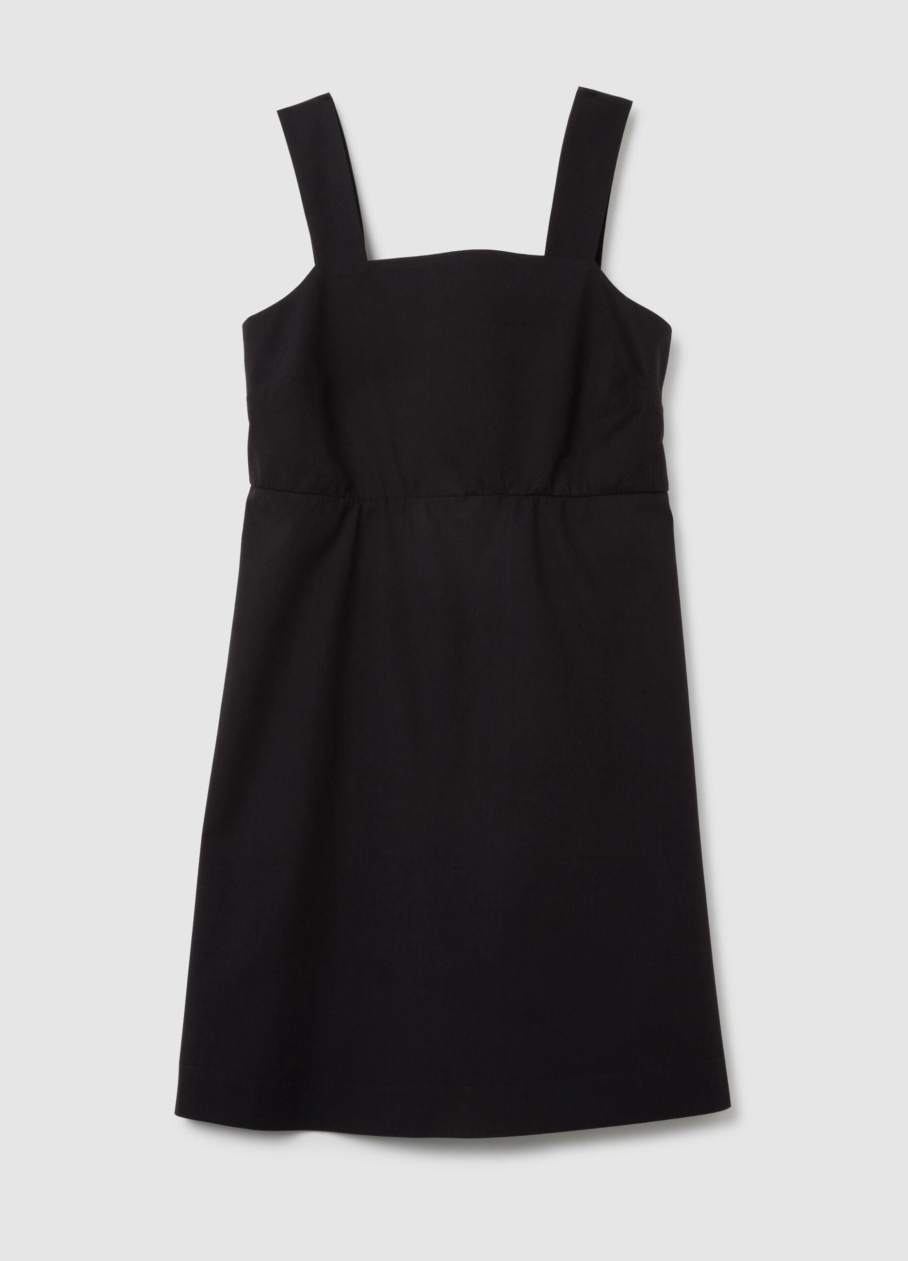 Women's black pure cotton regular fit dress