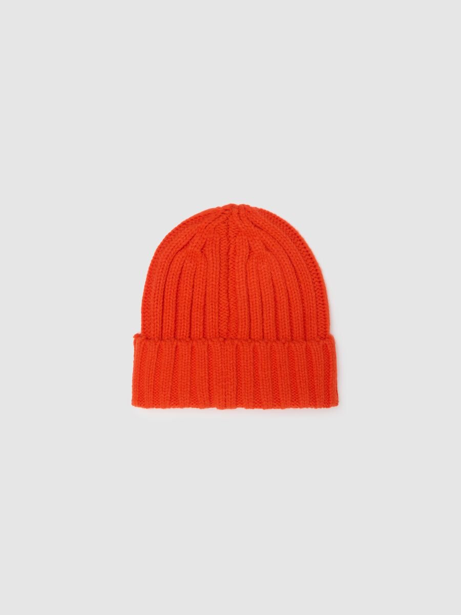 Orange Wool-Blend Hat_1