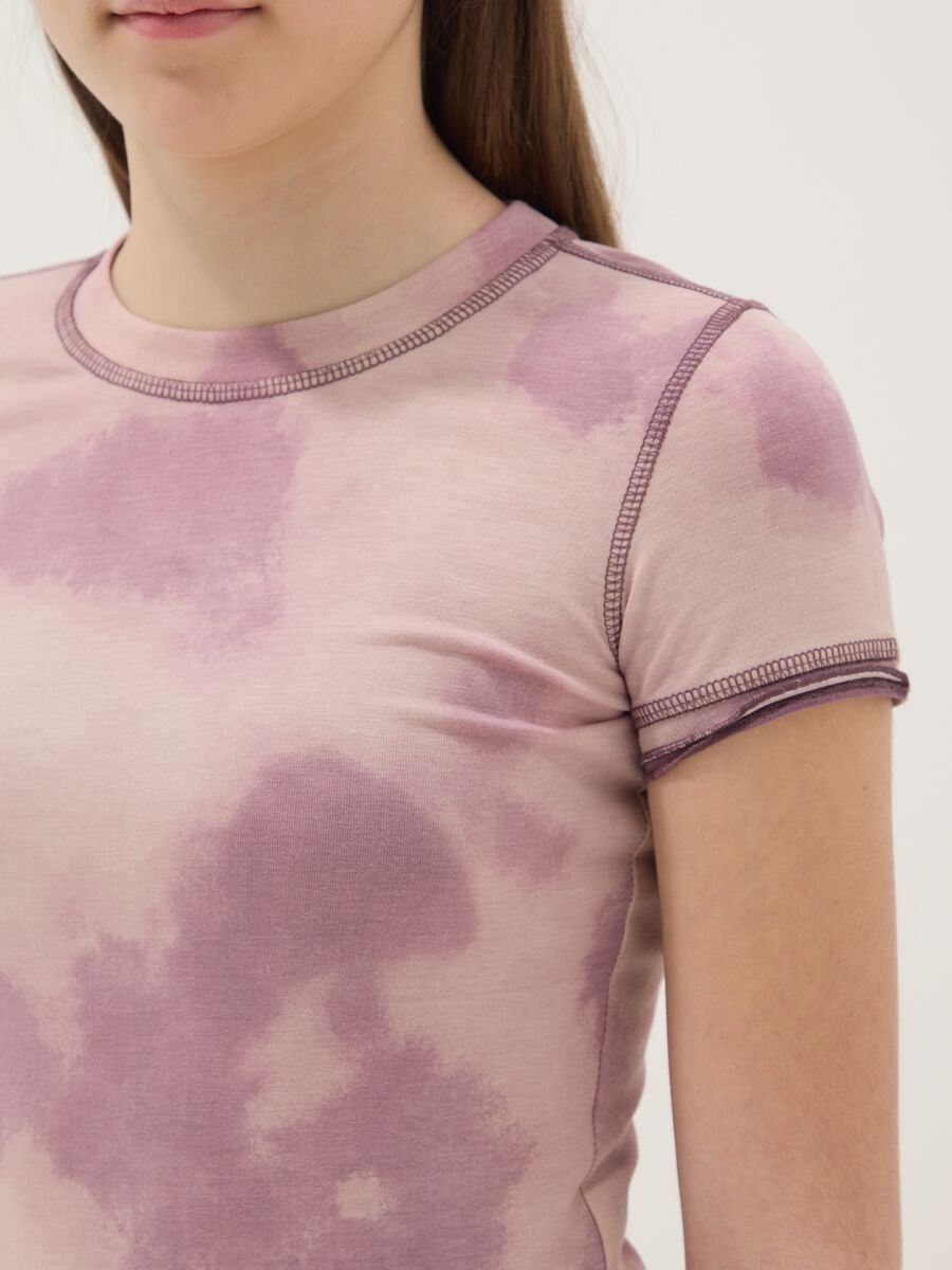 Girls' Pink Stretch Cotton Slim-Fit T-shirt_2
