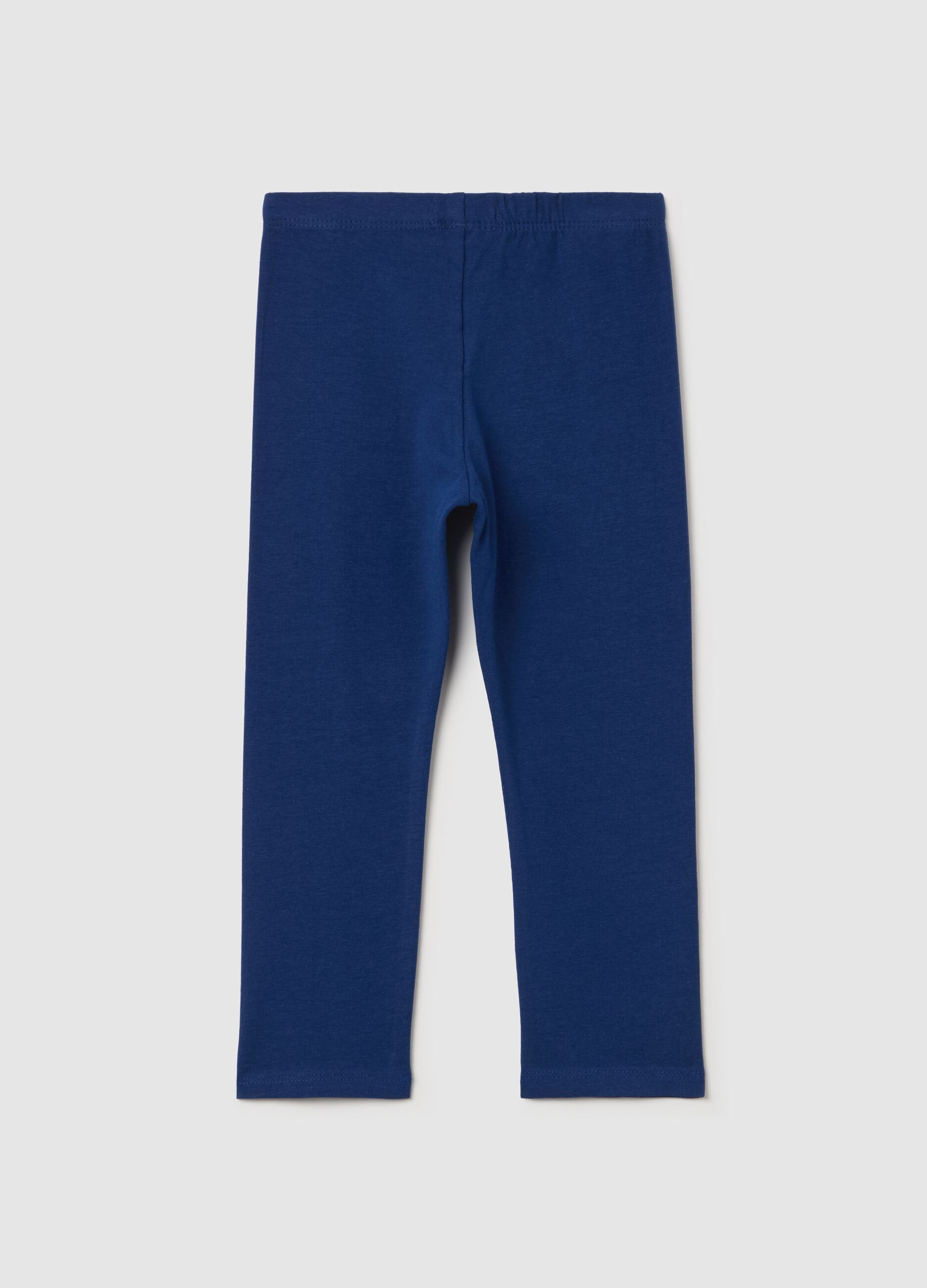 Three-quarter leggings in stretch cotton
