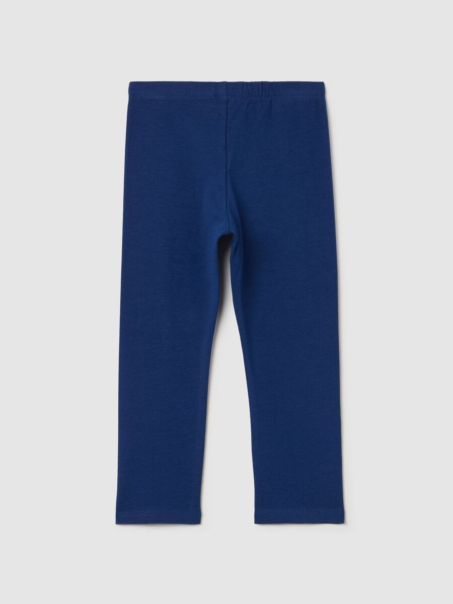 Three-quarter leggings in stretch cotton_1