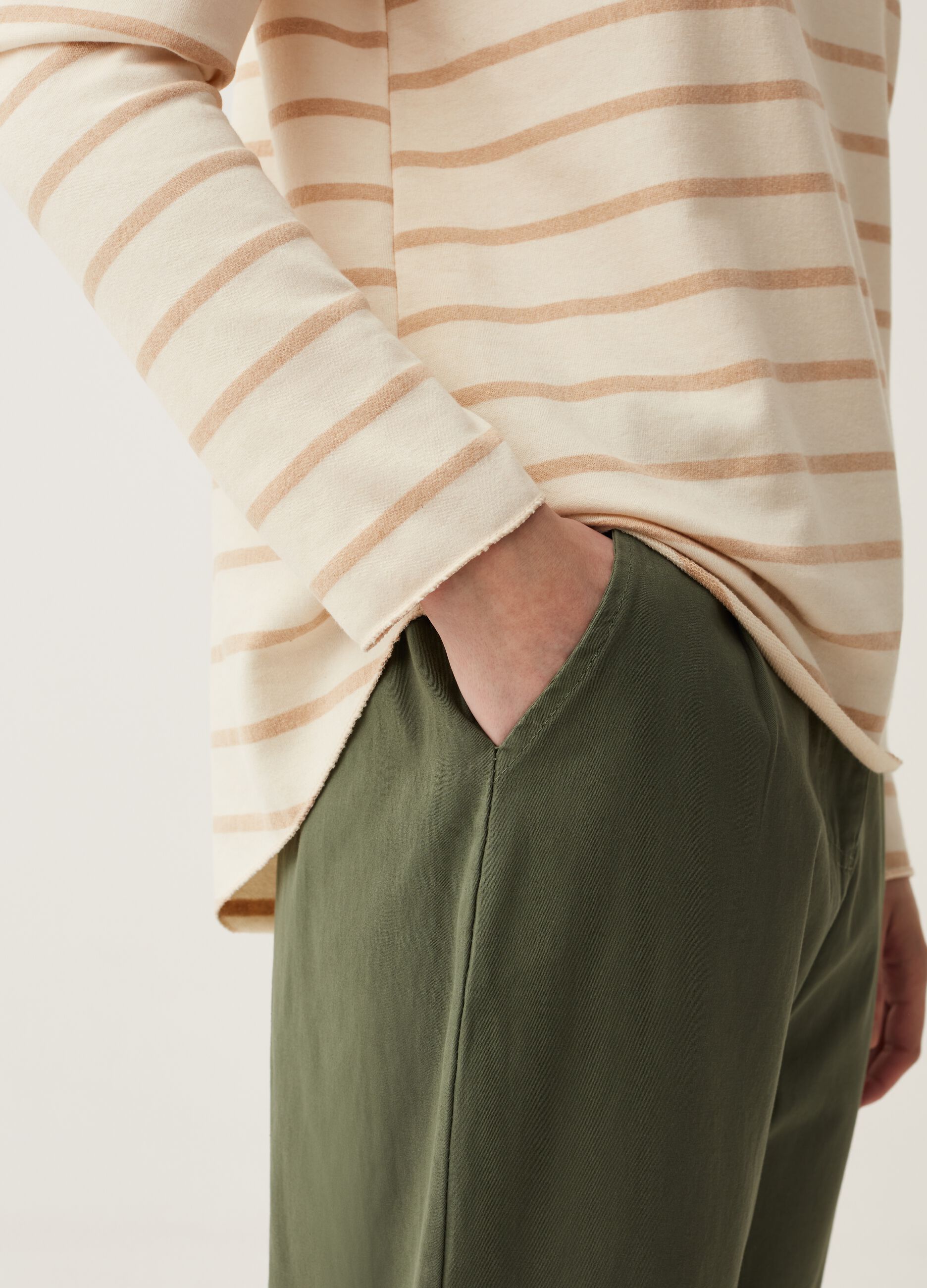 Maglia in cotone a righe Hybrid_3