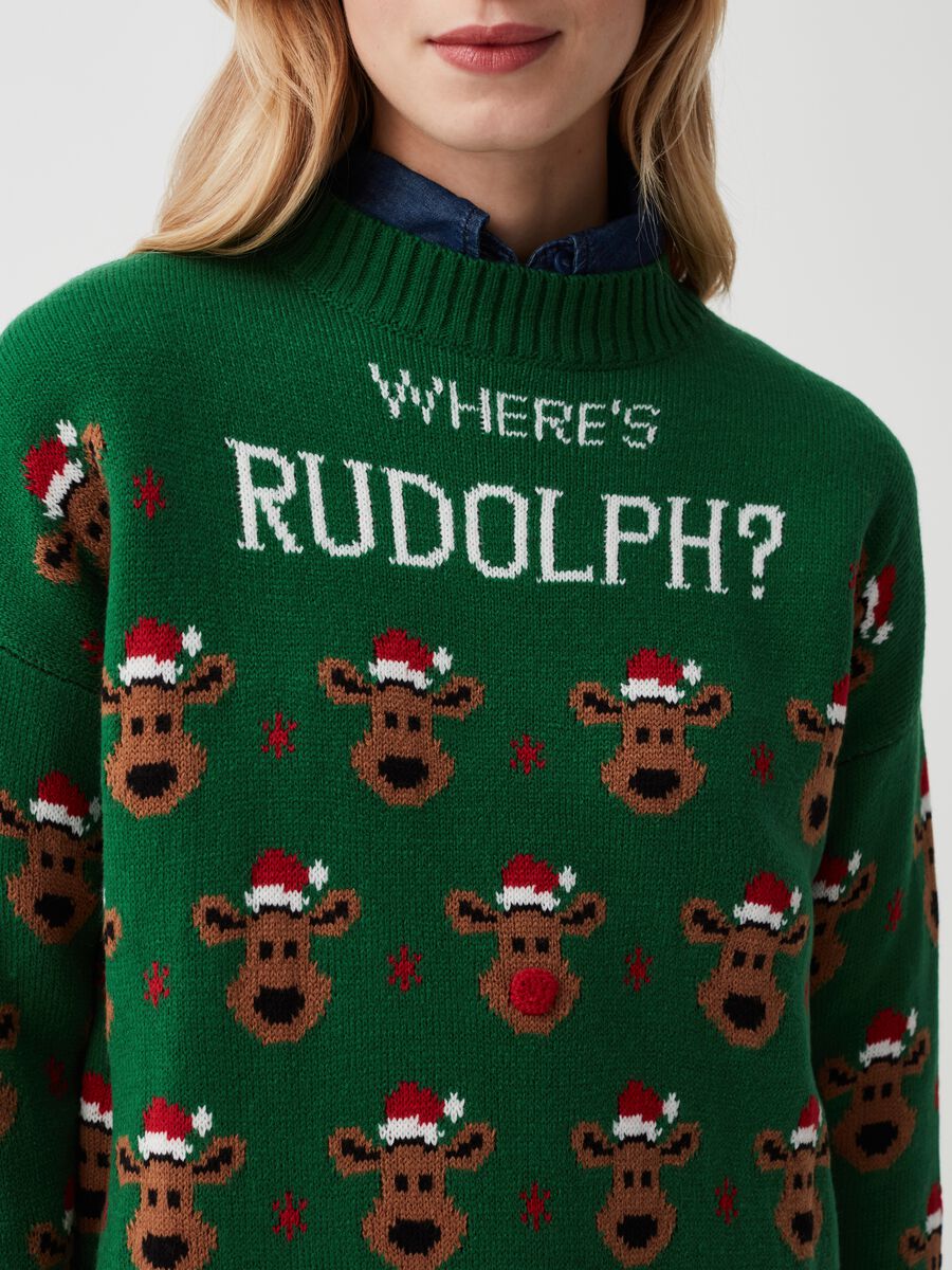Christmas Jumper con renna Rudolph all-over_3