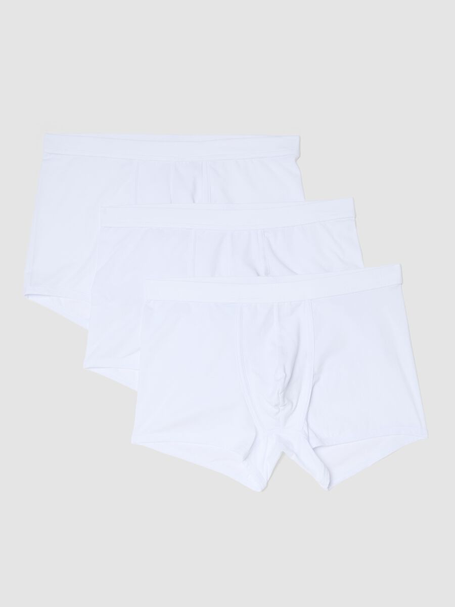 3-pack white stretch cotton boxers, regular fit_0