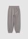 Kids' grey regular fit pure cotton joggers_1