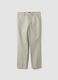Pantaloni chino beige in puro cotone regular fit_4
