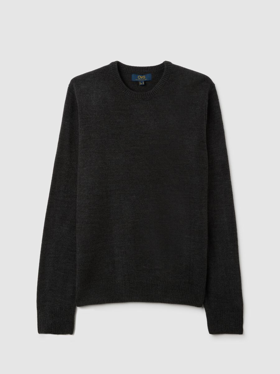 Grey Crew-Neck Sweater Regular Fit_4