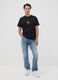 Black pure cotton T-shirt with Los Angeles FC print_1