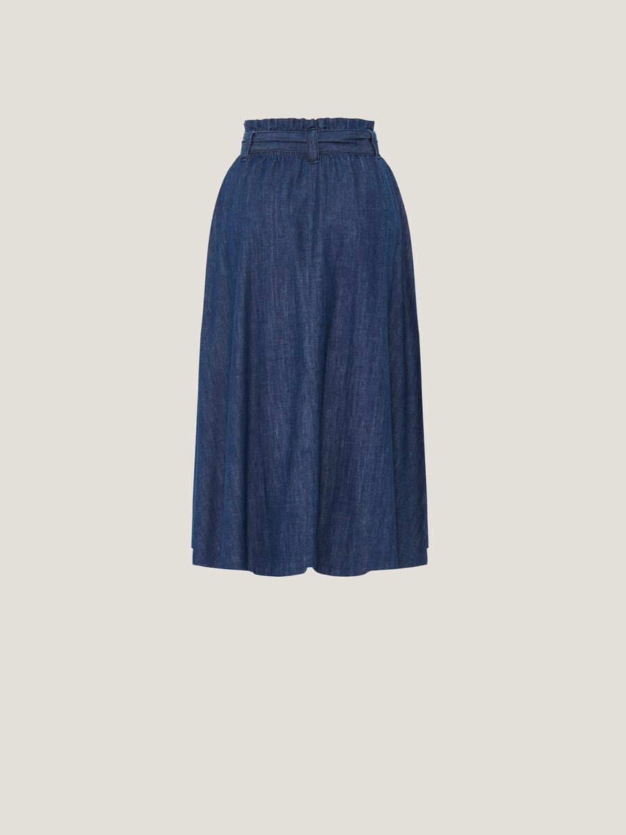 Gonna a ruota in denim con cintura_4