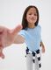 Sky-blue fitted viscose-blend cable-knit crew-neck jumper for girls_0