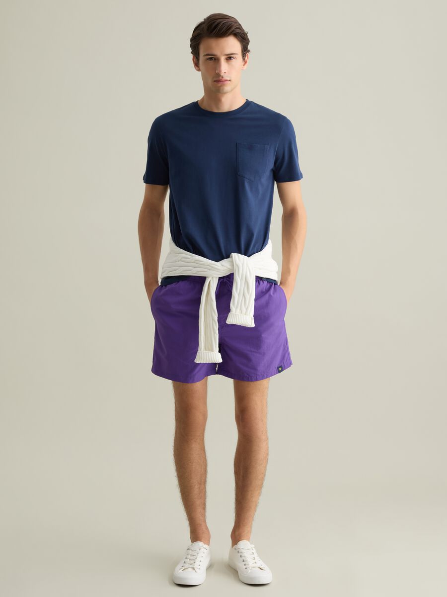 Men’s purple blend regular-fit swim boxers with elastic and drawstring_0