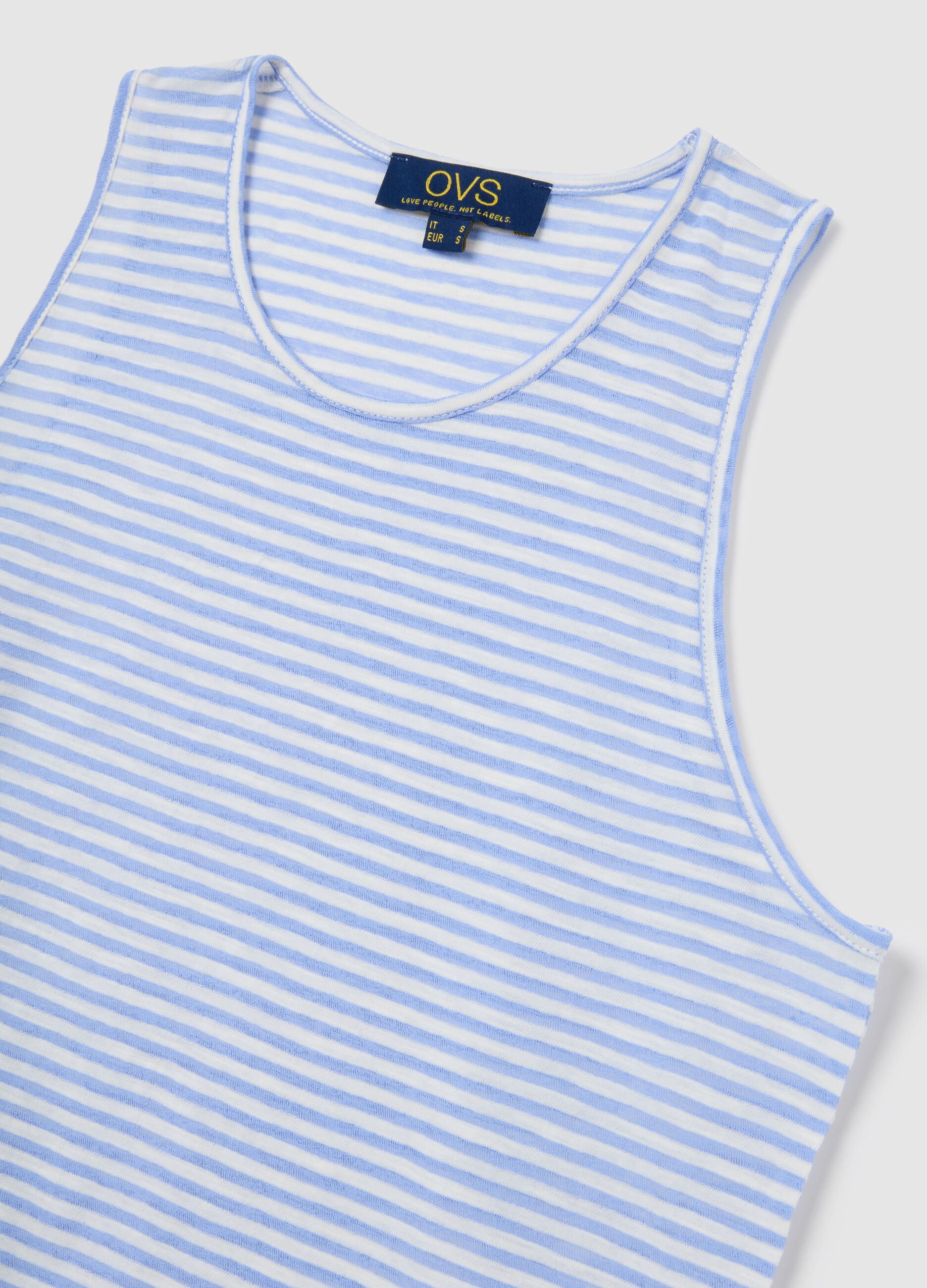 Women's Sleeveless Top in Multicolour Cotton Blend Regular Fit