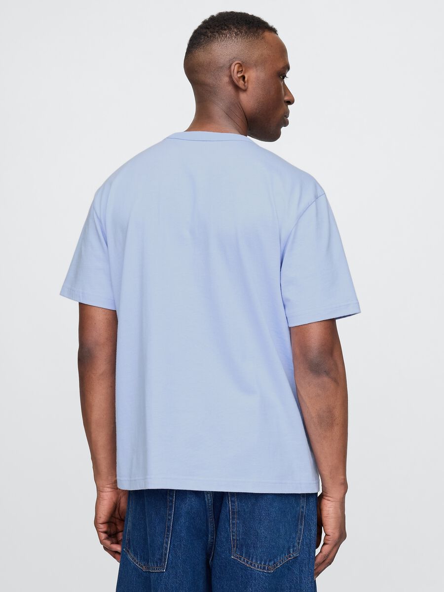 Blue short sleeve cotton T-shirt by Gap_2
