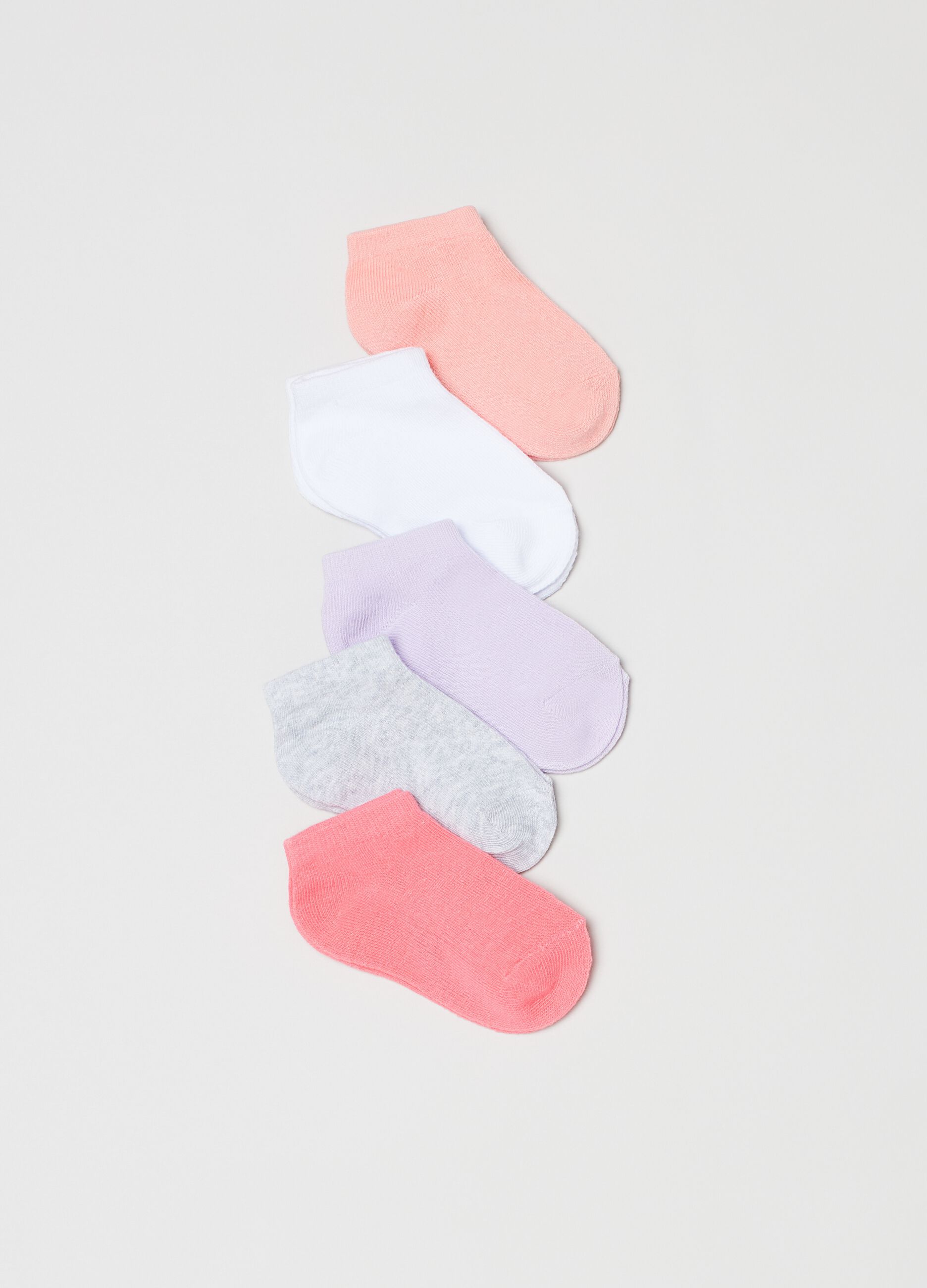 Five-pair pack of stretch shoe liners