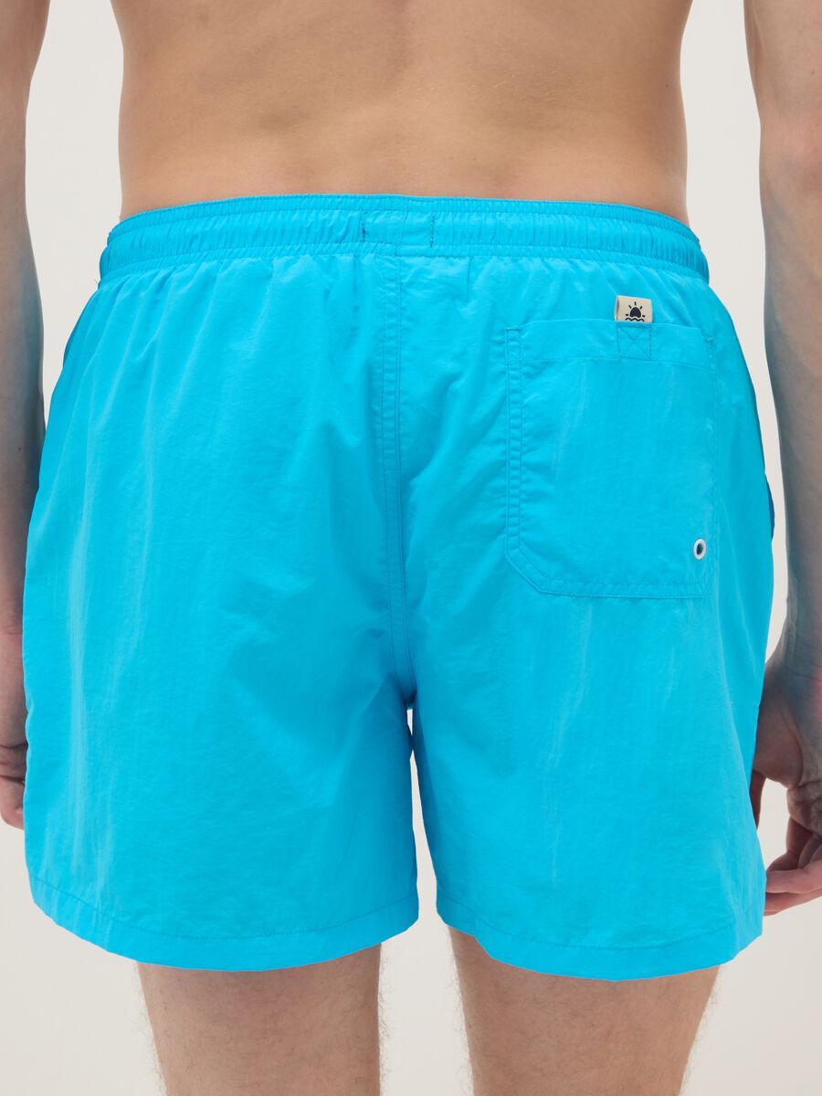 Blue swim shorts with elasticated waist_2