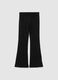 Treggings flare da ragazza in misto cotone elasticizzato nero_3