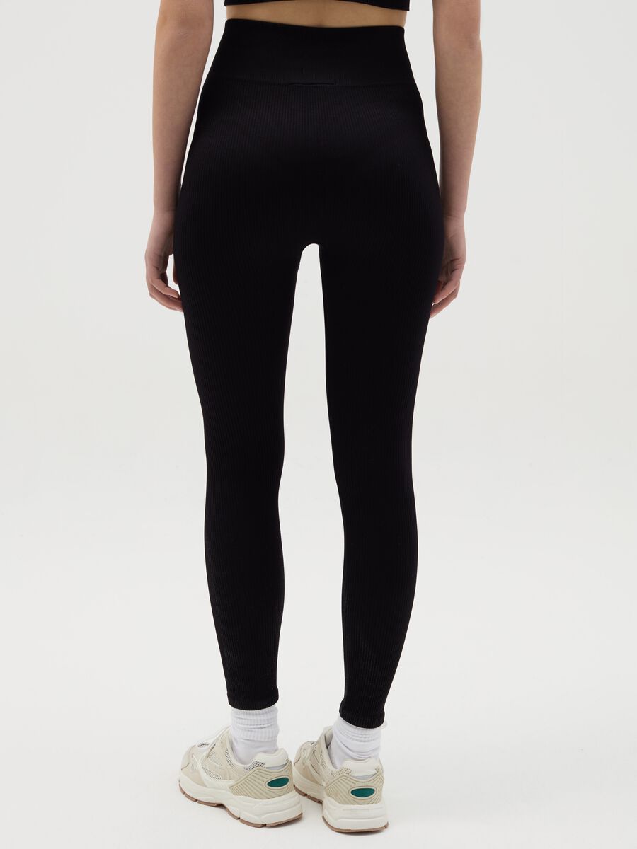 Stretch leggings with patch_2