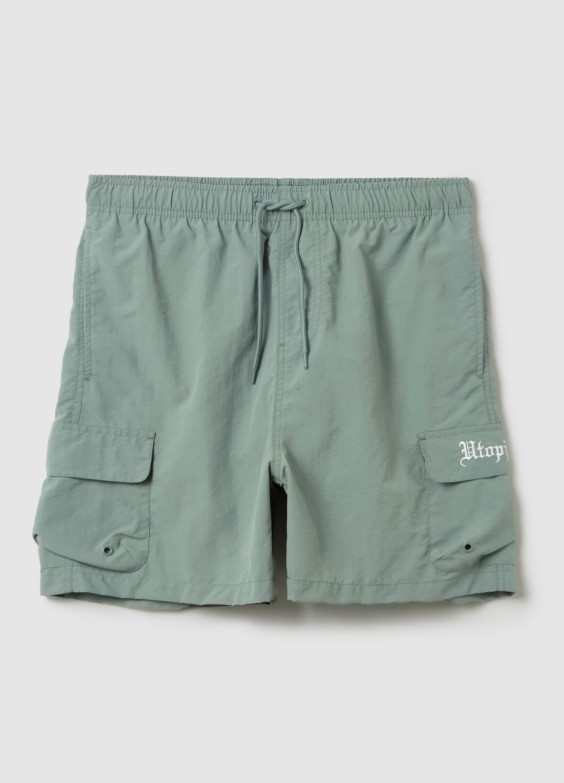 Cargo Swim Shorts Military Green 
