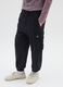Black regular fit pure cotton boys' joggers_2