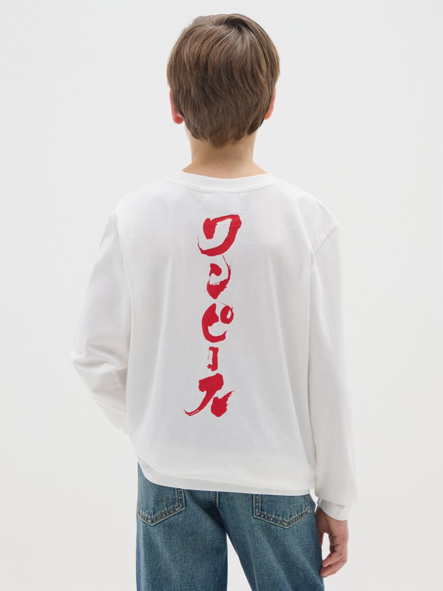 Boys' pure cotton white T-shirt with oversized fit_1