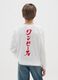 Boys' pure cotton white T-shirt with oversized fit_1