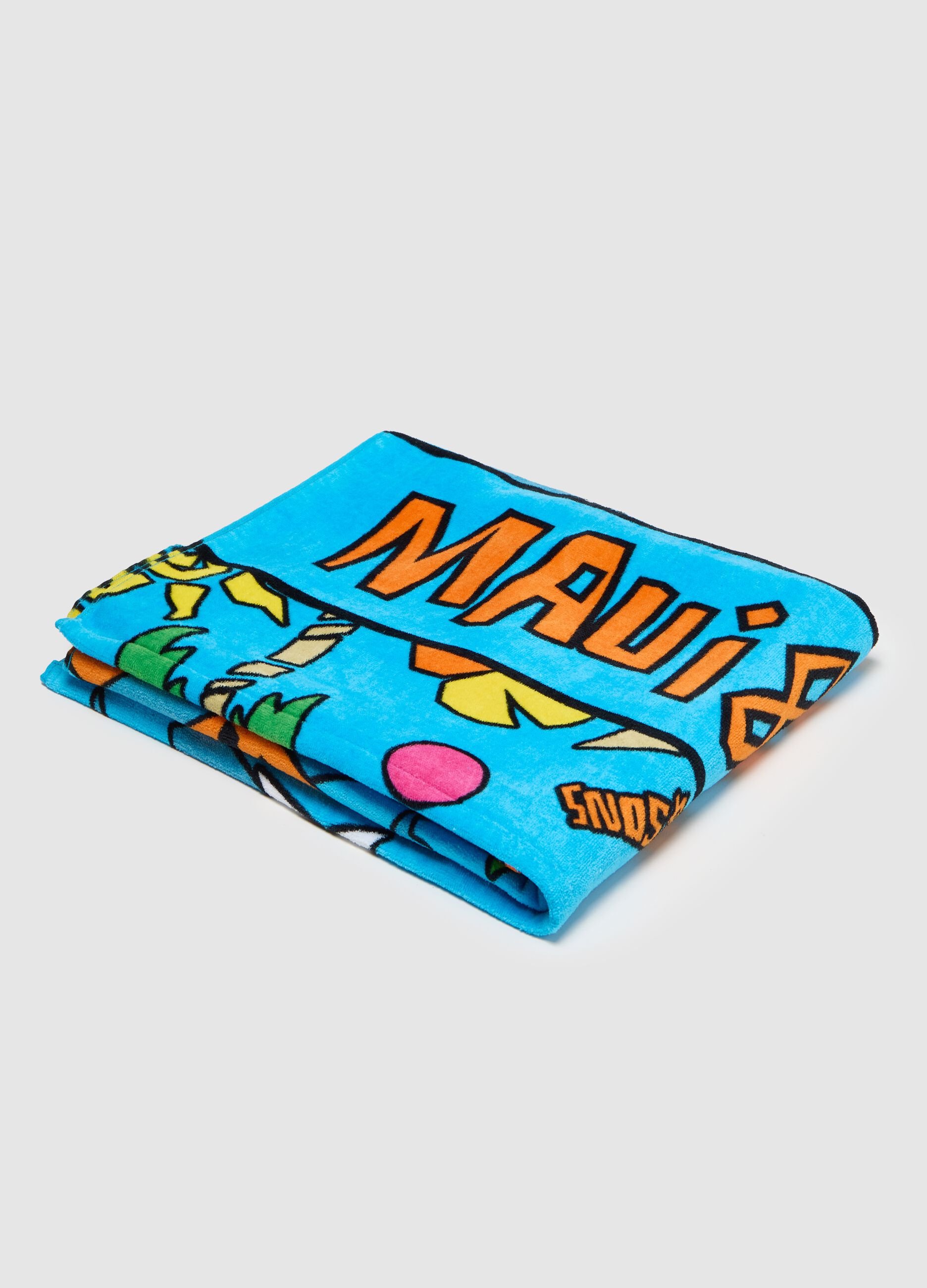 Telo mare da bambino in puro cotone multicolor