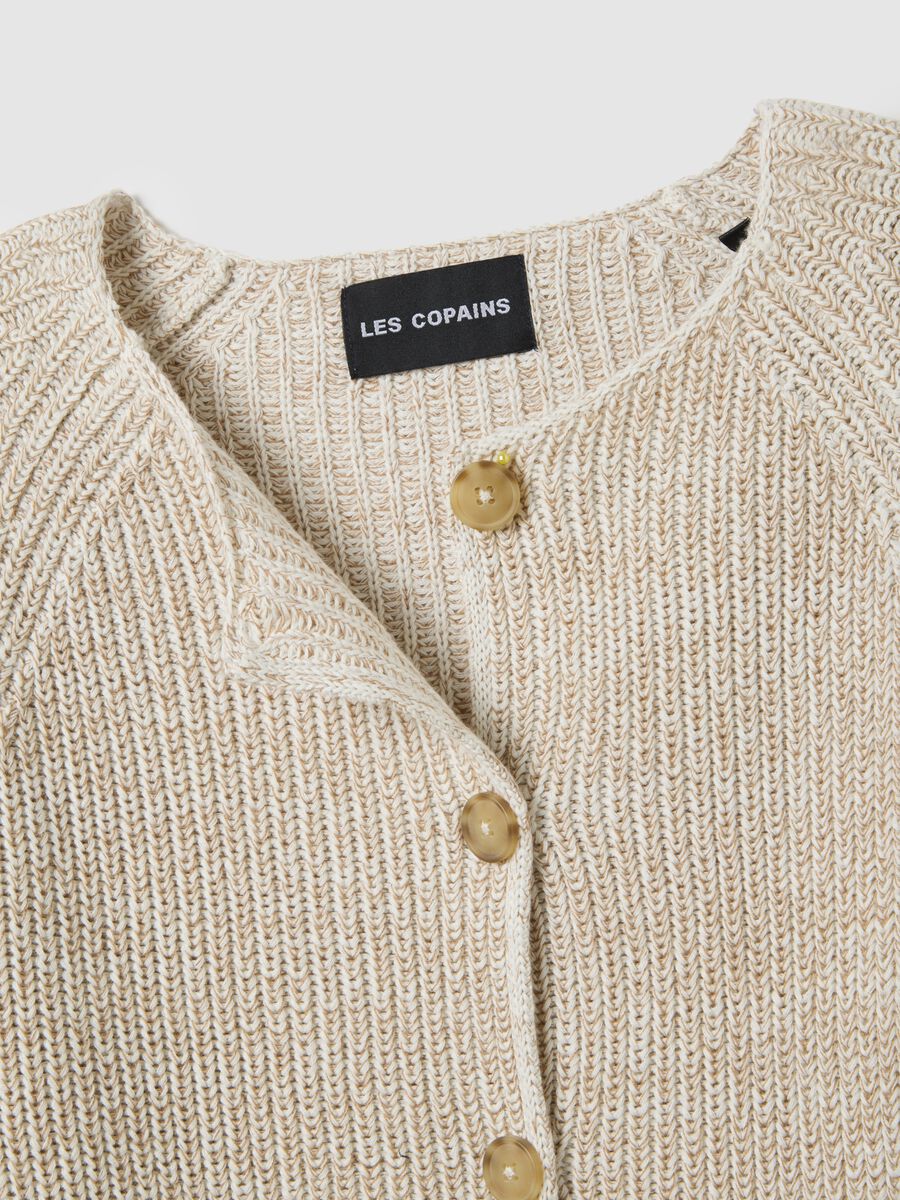 Multicolour pure cotton cardigan with regular fit_5