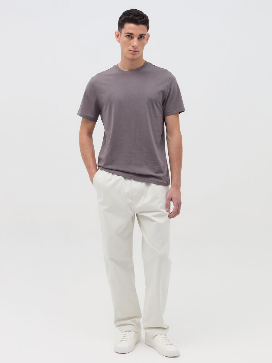 Cotton T-shirt with round neck_1