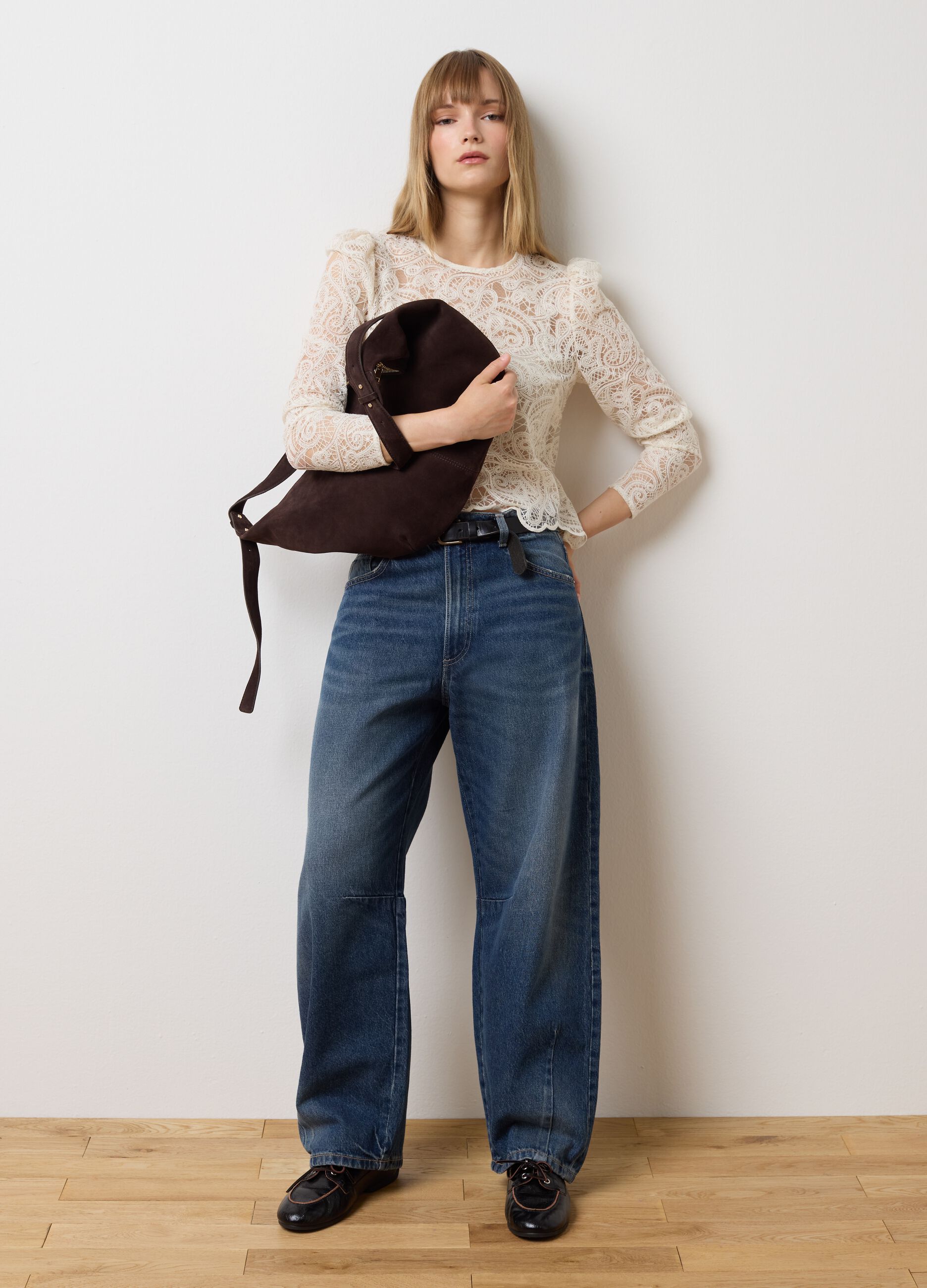 Balloon Blue Cotton Jeans